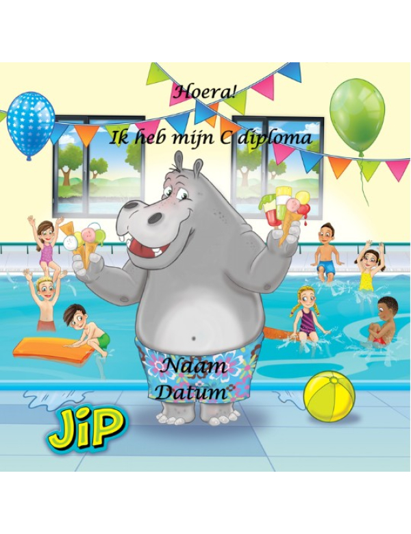 Jip zwemtegel Nijlpaard met ijsjes